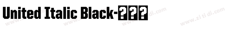 United Italic Black字体转换